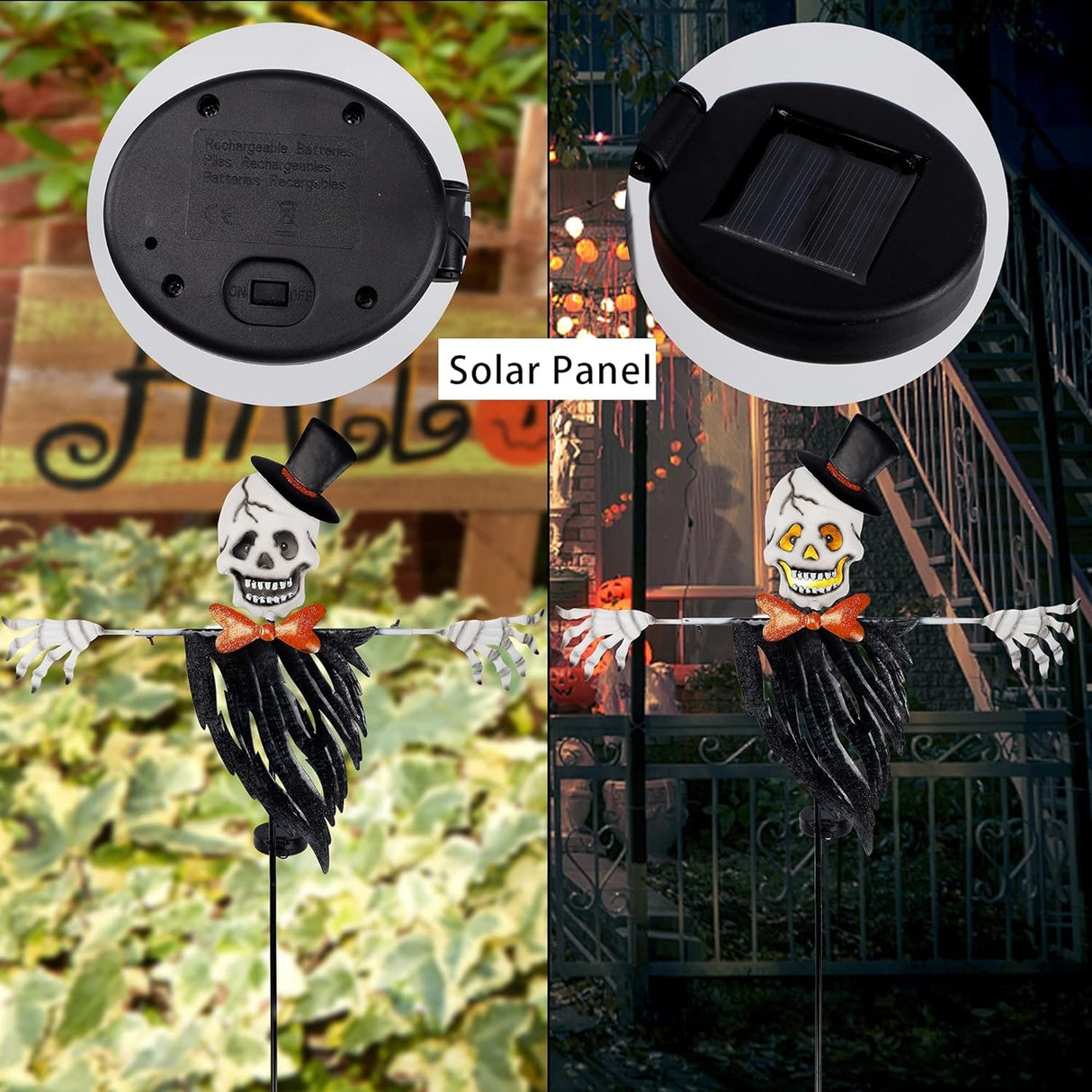 Solar LED Halloween Metal Stake Yard Decoration