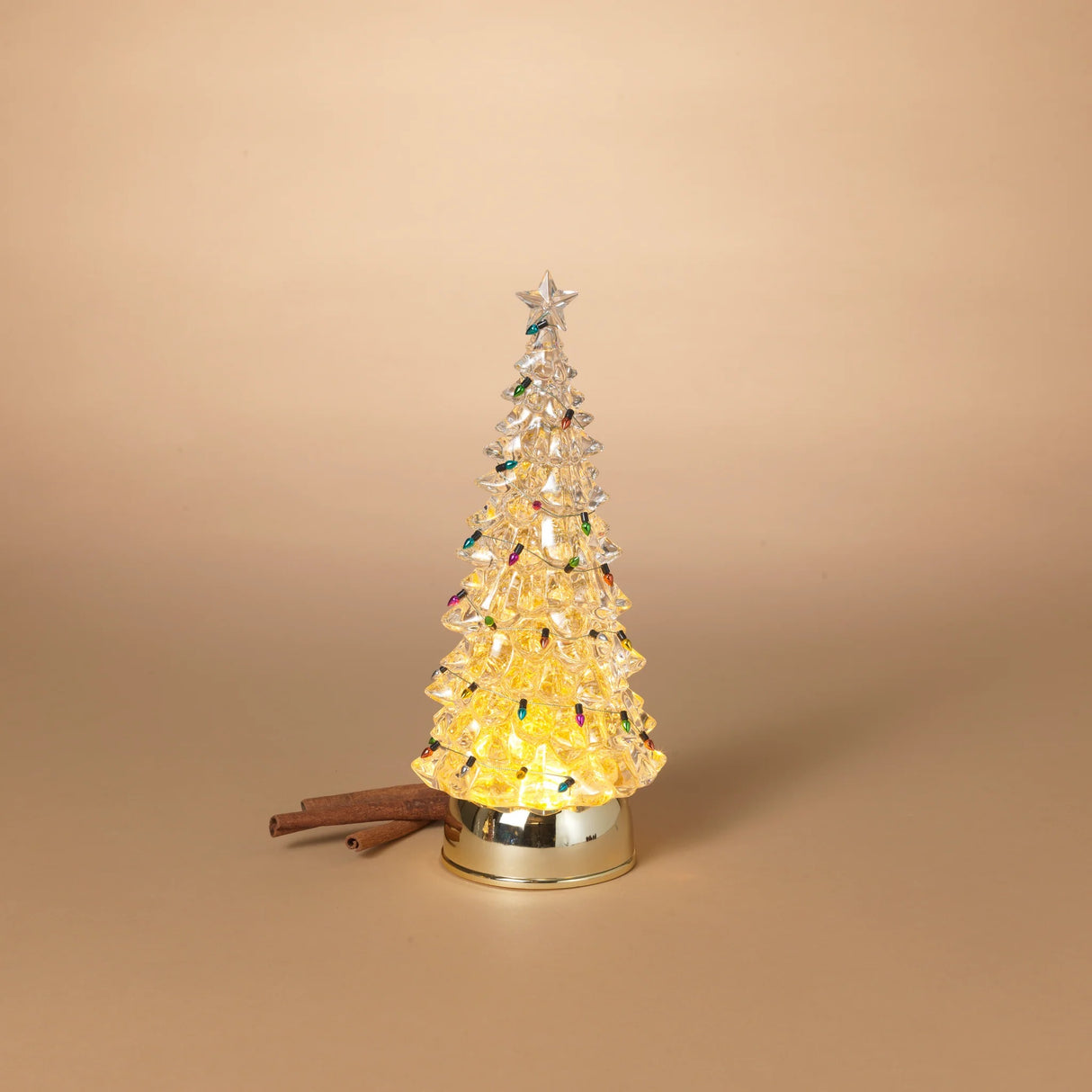 12.2" Battery-Operated Holiday Spinning Water Globe Tree