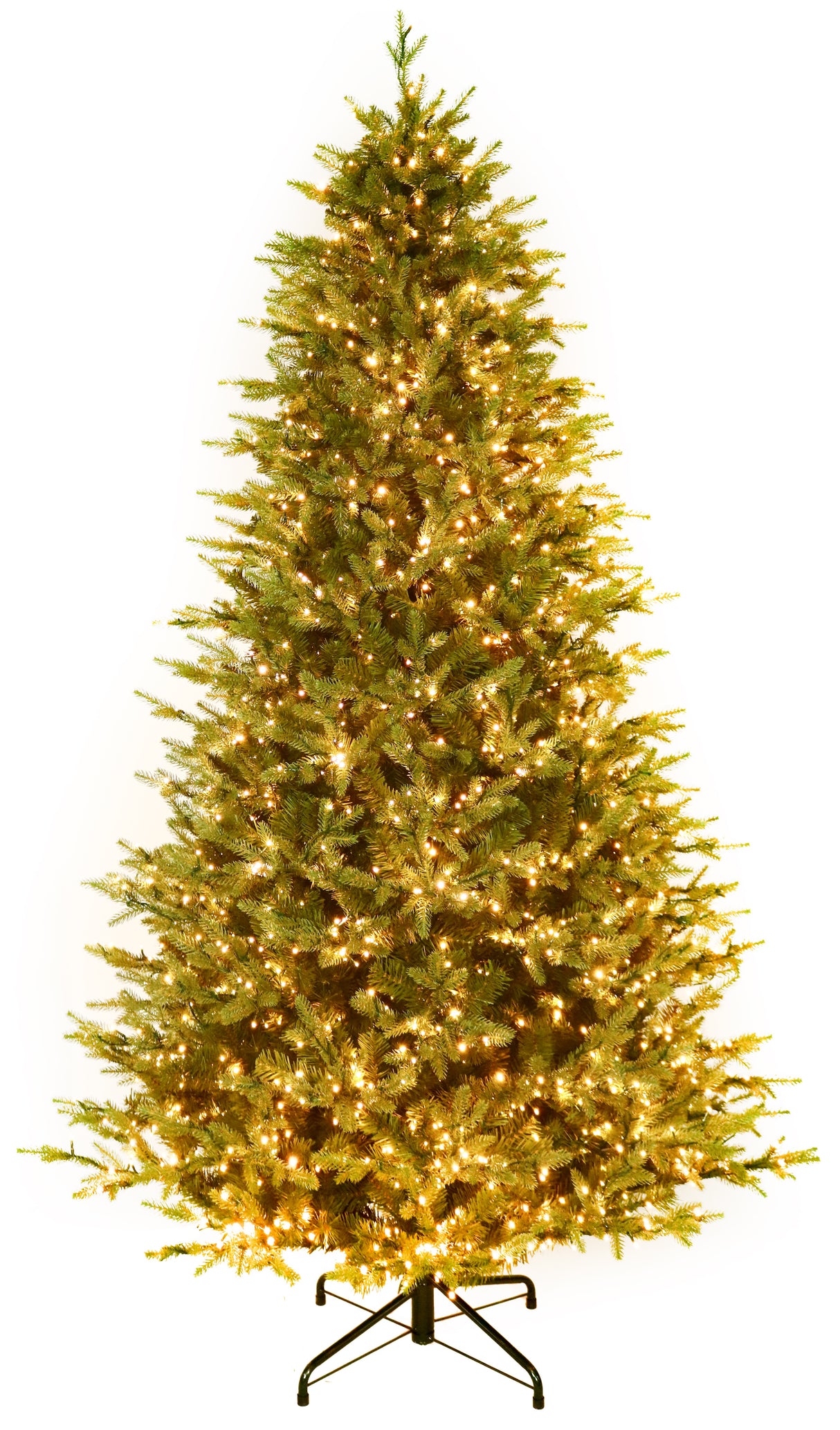 Artificial tree pre-lit with Color-Changing Starry LED lights.