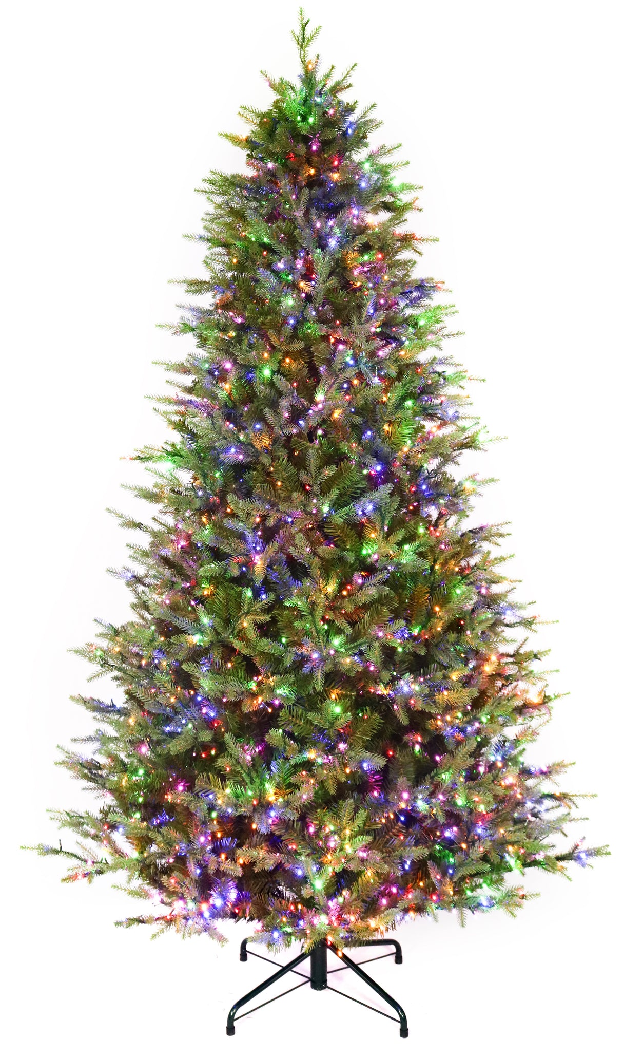 Artificial tree pre-lit with Color-Changing Starry LED lights.