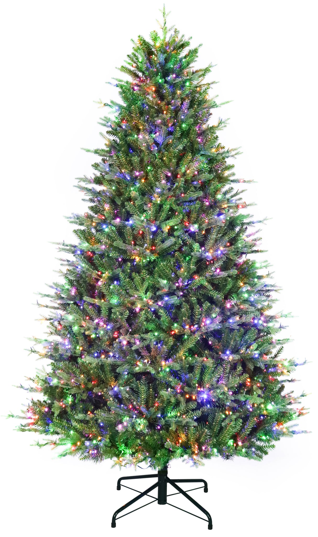 7.5 ft. artificial tree with Color-Changing Starry LED lights.