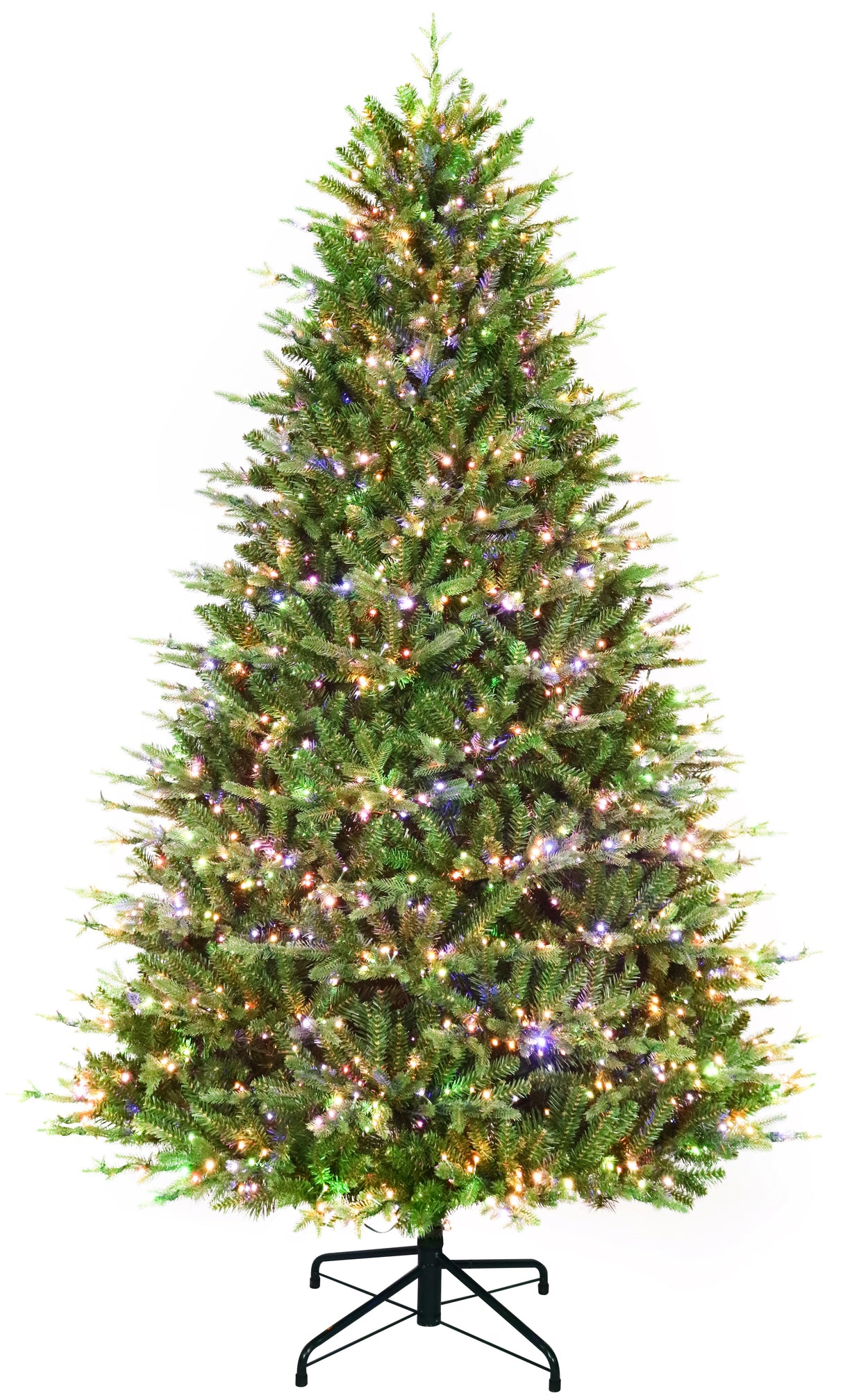 7.5 ft. artificial tree with Color-Changing Starry LED lights.