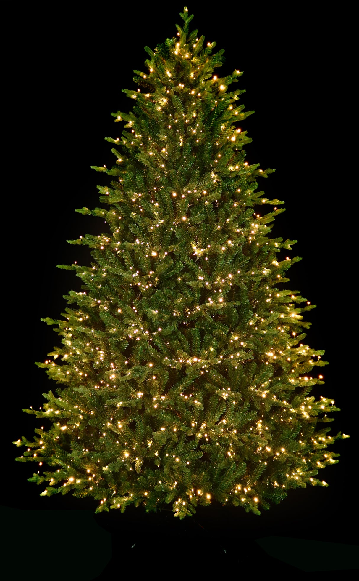 7.5 ft. artificial tree with Color-Changing Starry LED lights.