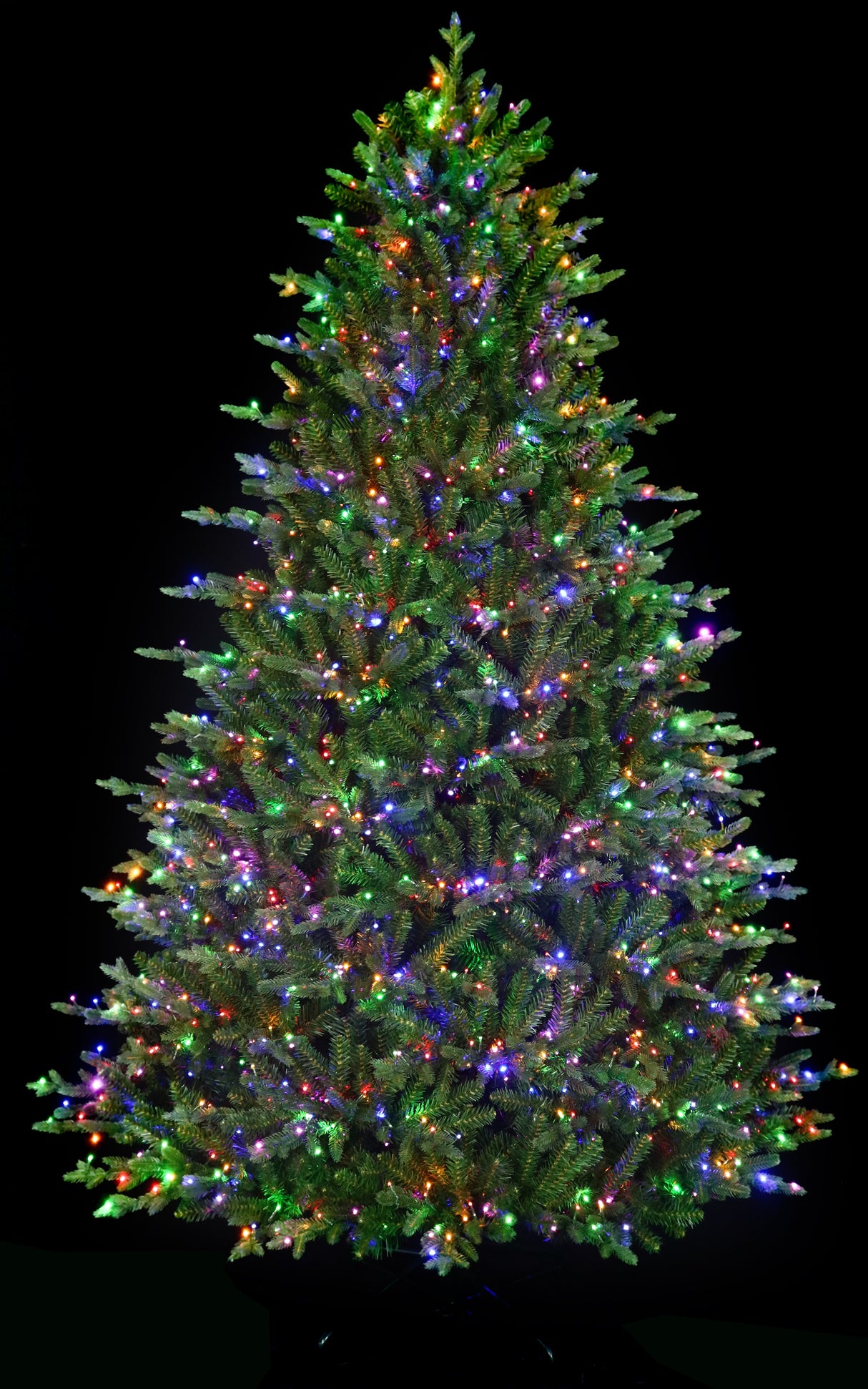 7.5 ft. artificial tree with Color-Changing Starry LED lights.