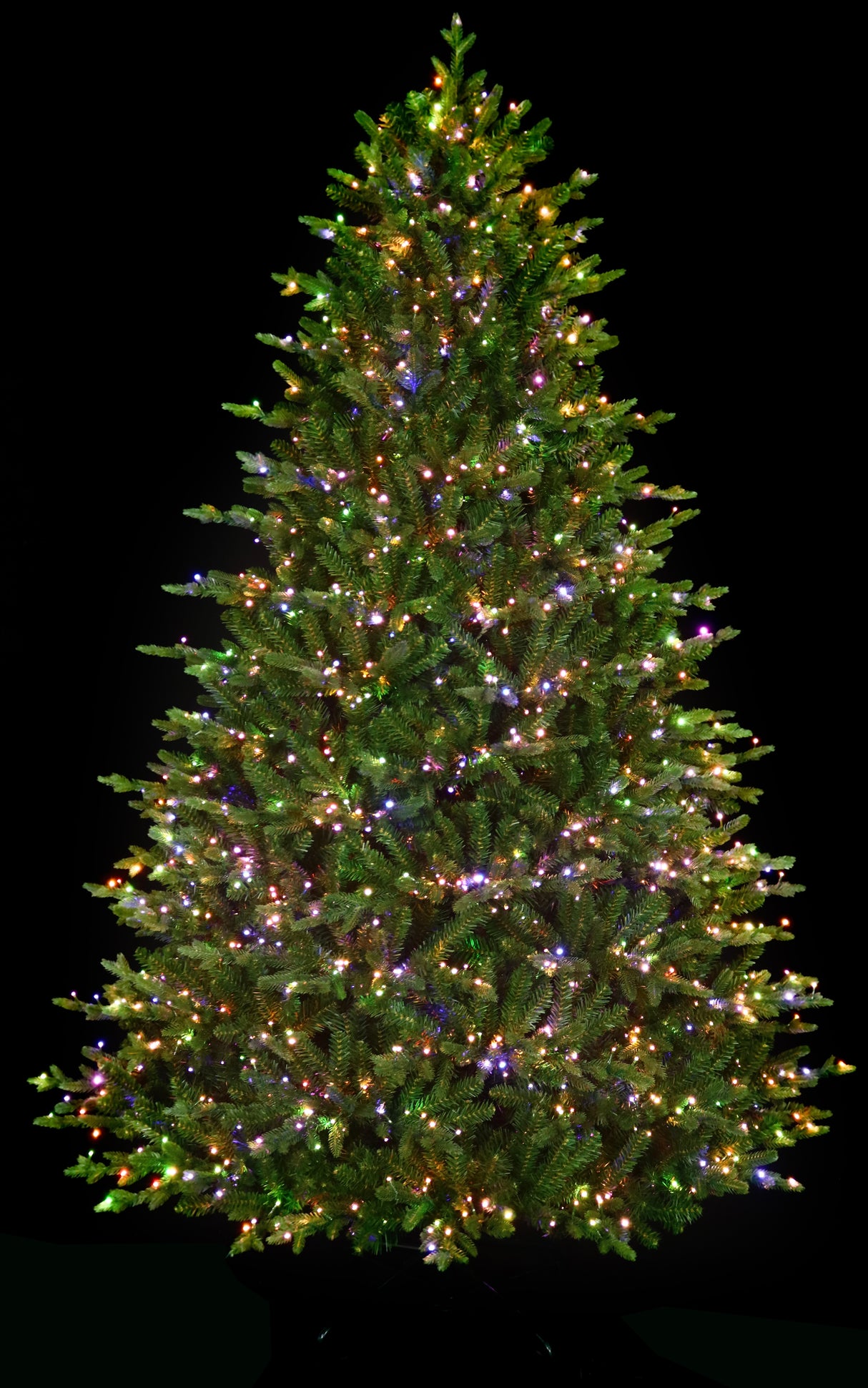 7.5 ft. artificial tree with Color-Changing Starry LED lights.
