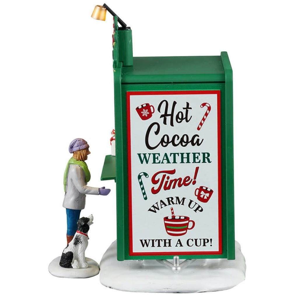 A sideview of the Lemax table accent for your Lemax Village display. It's the Cocoa Express #34149