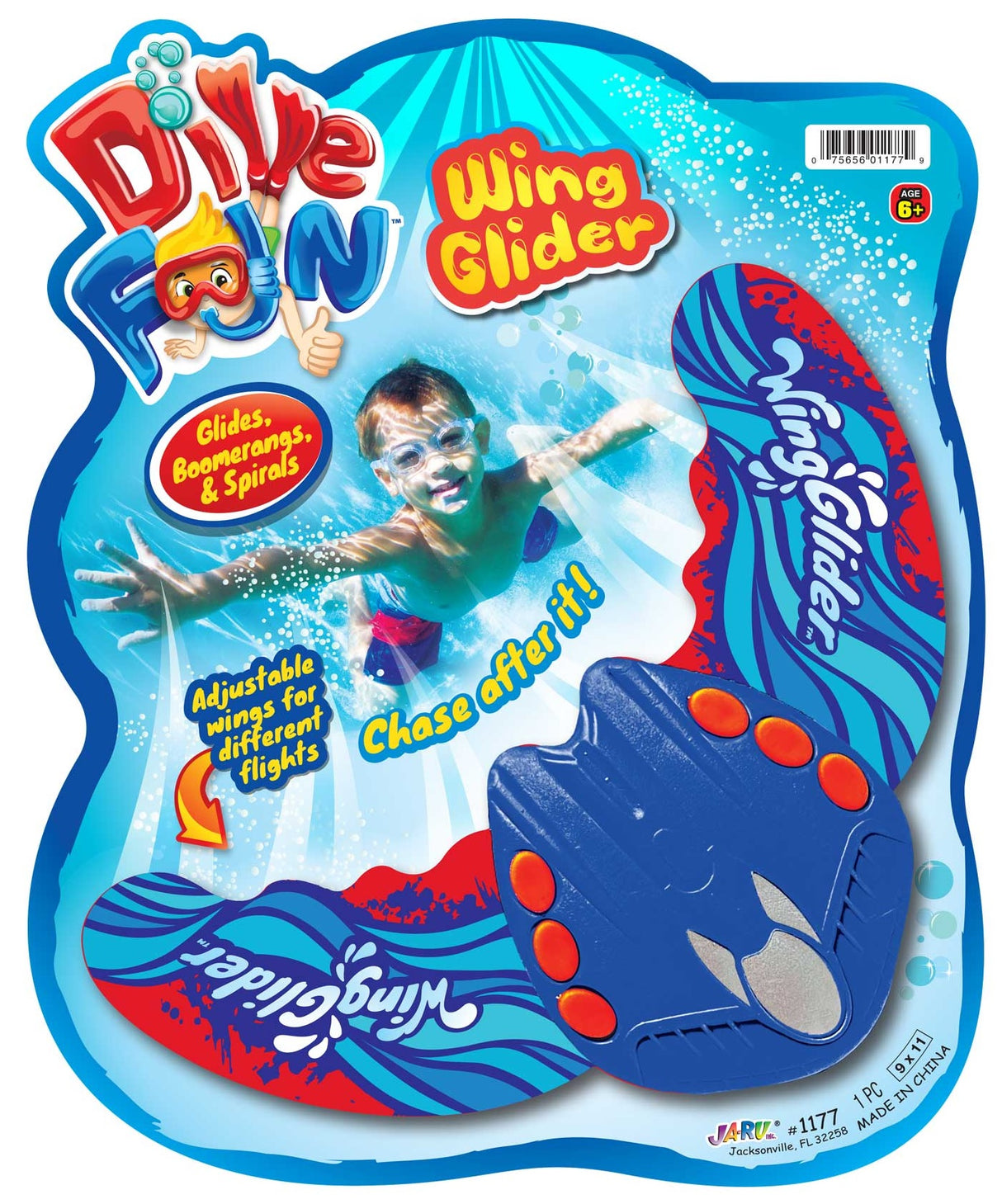 Blue boomerang for the pool.