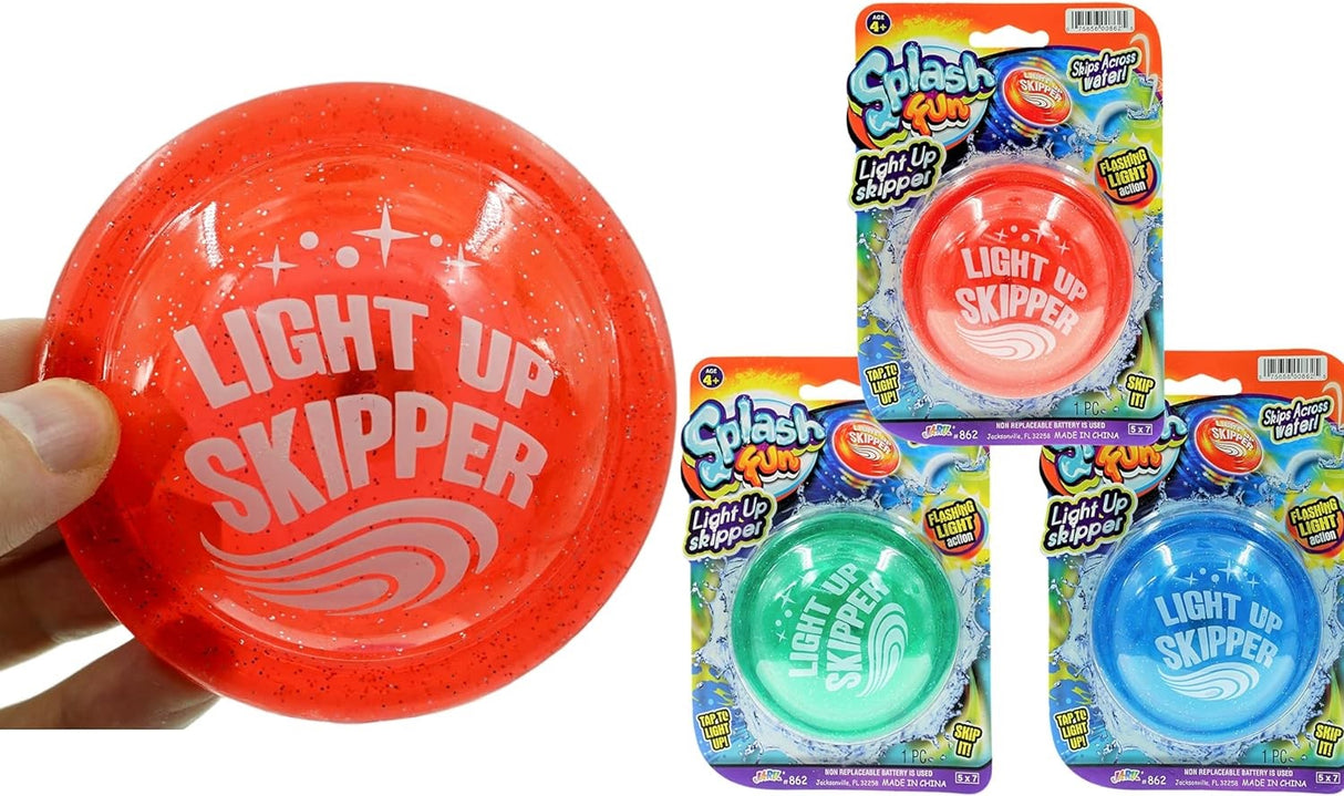 Splash Fun Light Up Water Skipper Disc Toy