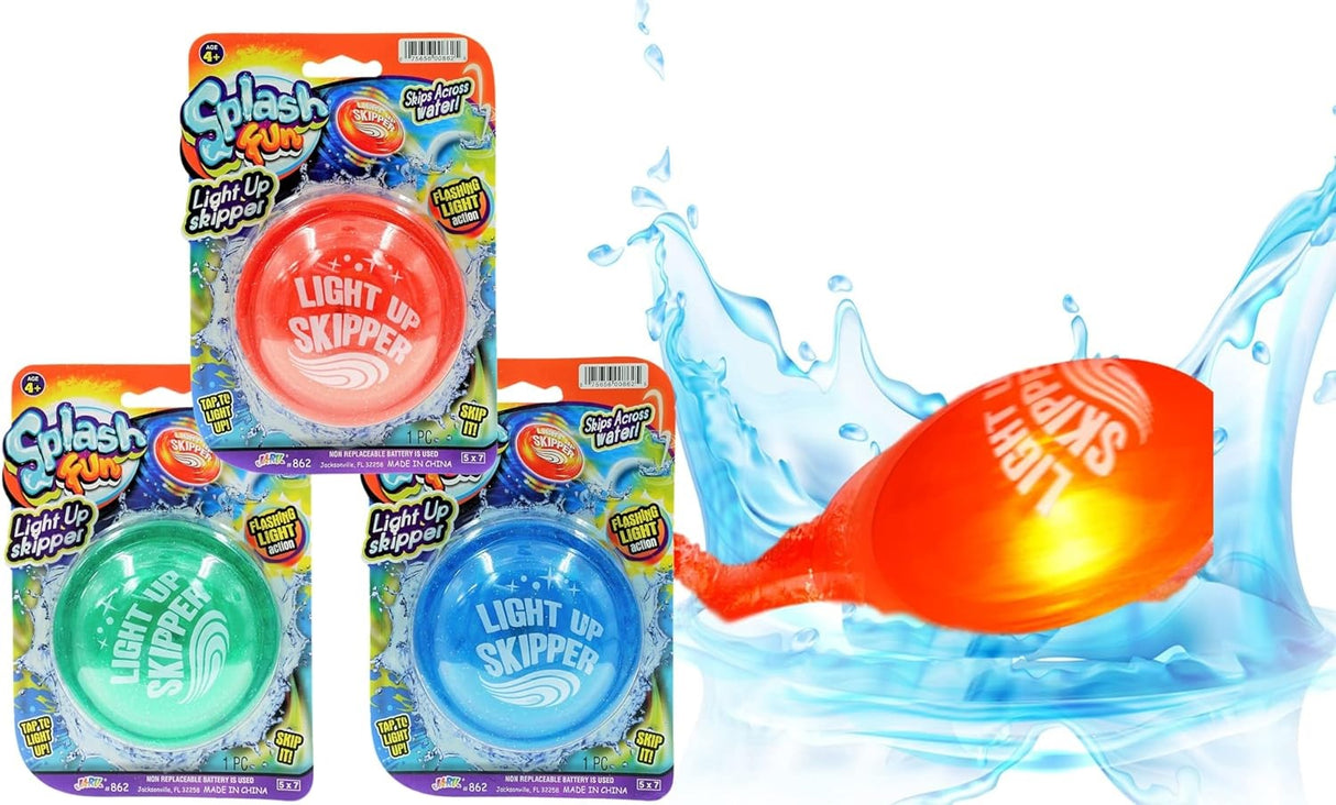 Splash Fun Light Up Water Skipper Disc Toy
