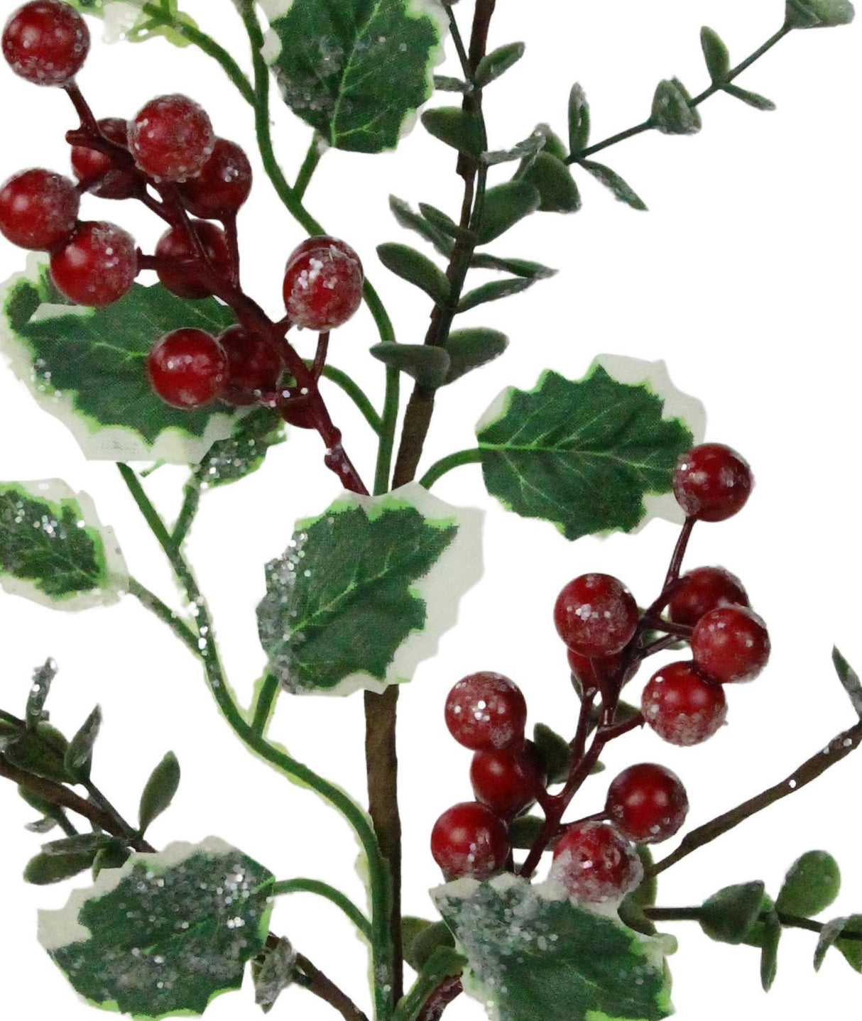 13" Holly Berry Pick Spray