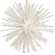 White tinsel starburst ornament.