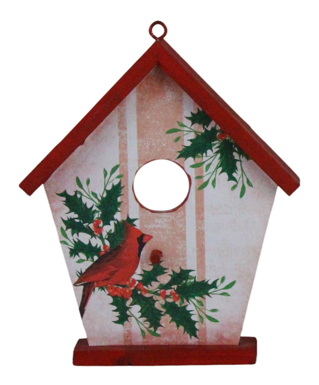 8" Cardinal Birdhouse Décor