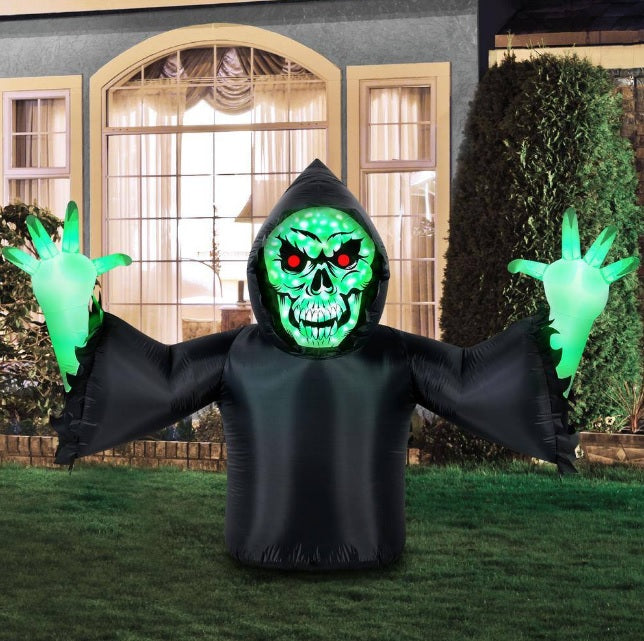 7' Pre-Lit Lurking Reaper Inflatable with Swirling Lights