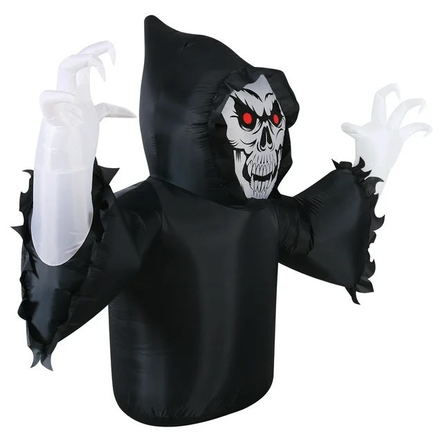 7' Pre-Lit Lurking Reaper Inflatable with Swirling Lights