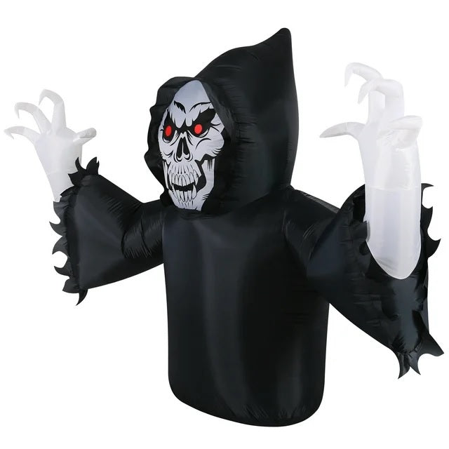 7' Pre-Lit Lurking Reaper Inflatable with Swirling Lights