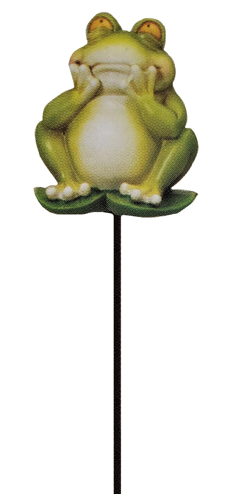13.5" Resin Frog Garden Stake Decoration