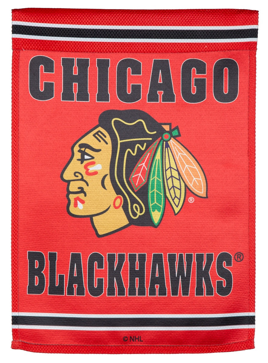 Embossed Suede Chicago Blackhawks Garden Flag