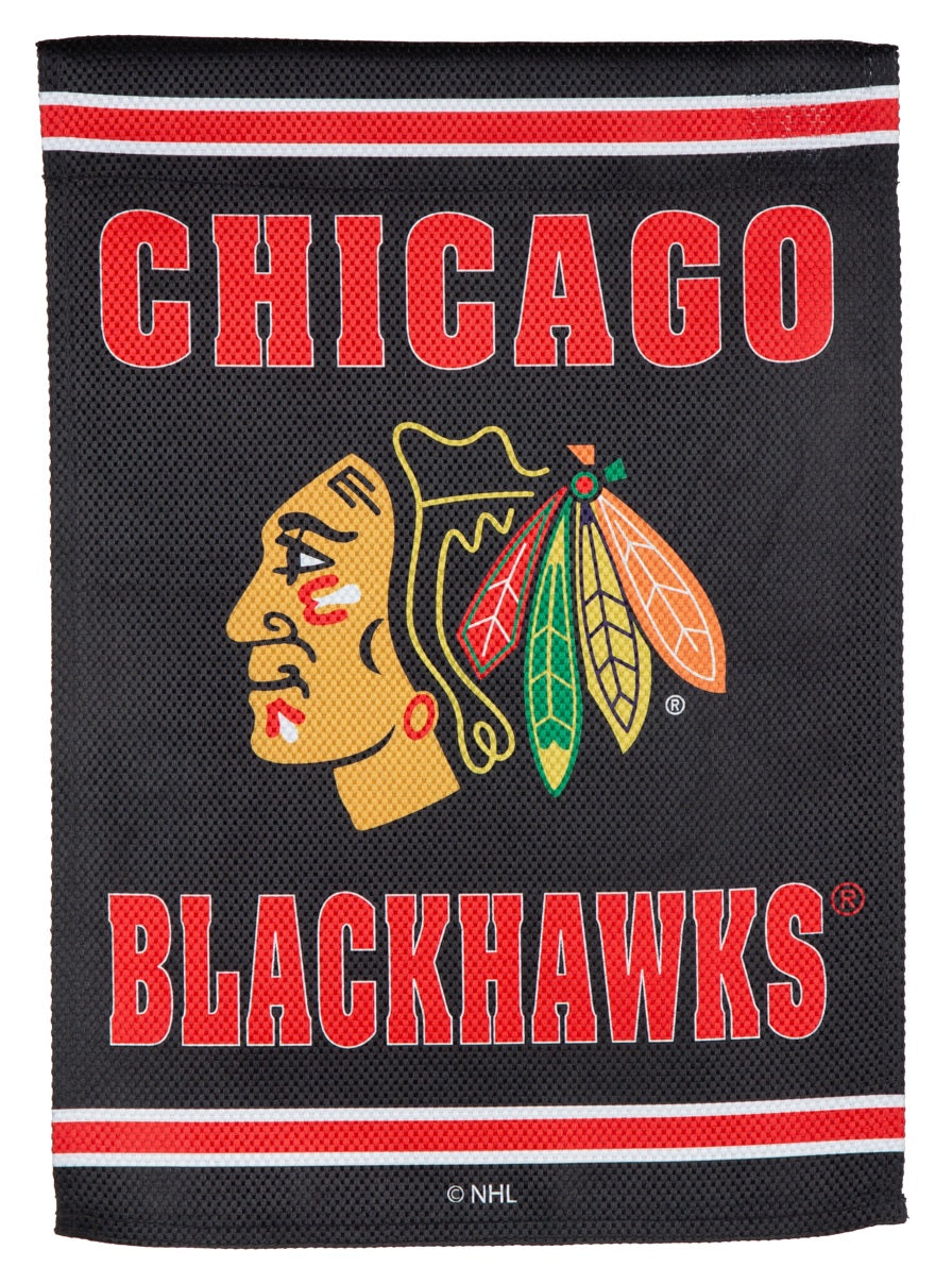 Embossed Suede Chicago Blackhawks Garden Flag