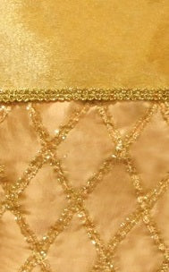 20.5" Gold Glitter Criss-Cross Christmas Stocking
