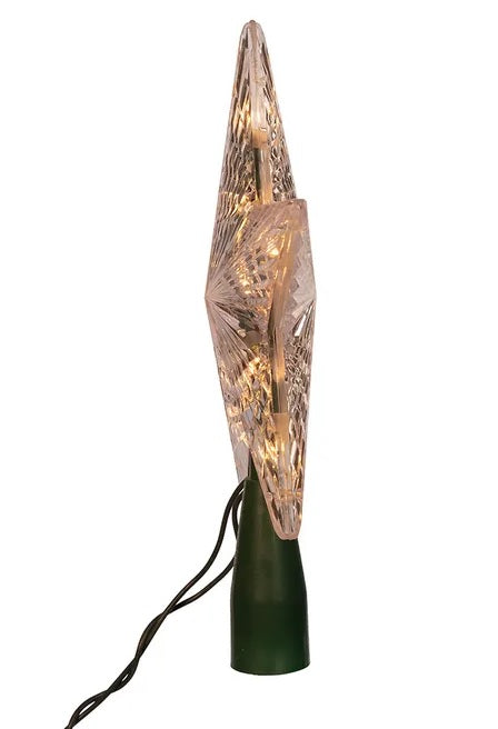 7" 5-Point Clear Lighted Star Tree Topper
