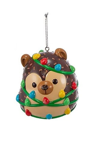 This ornament is Hans the brown hedgehog.