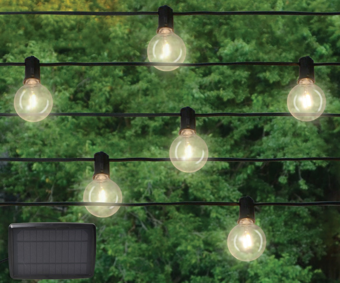 Set of 20 Professional Grade Solar Powered LED G40 Lights