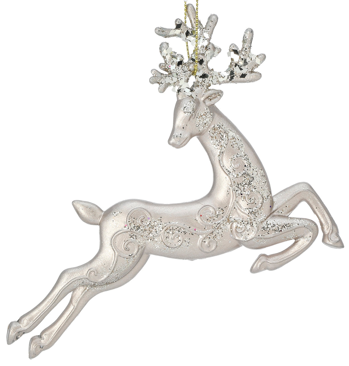 5.5" Plastic Prancing Deer Ornament
