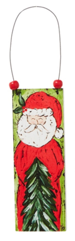 6" Santa Claus Wooden Ornament