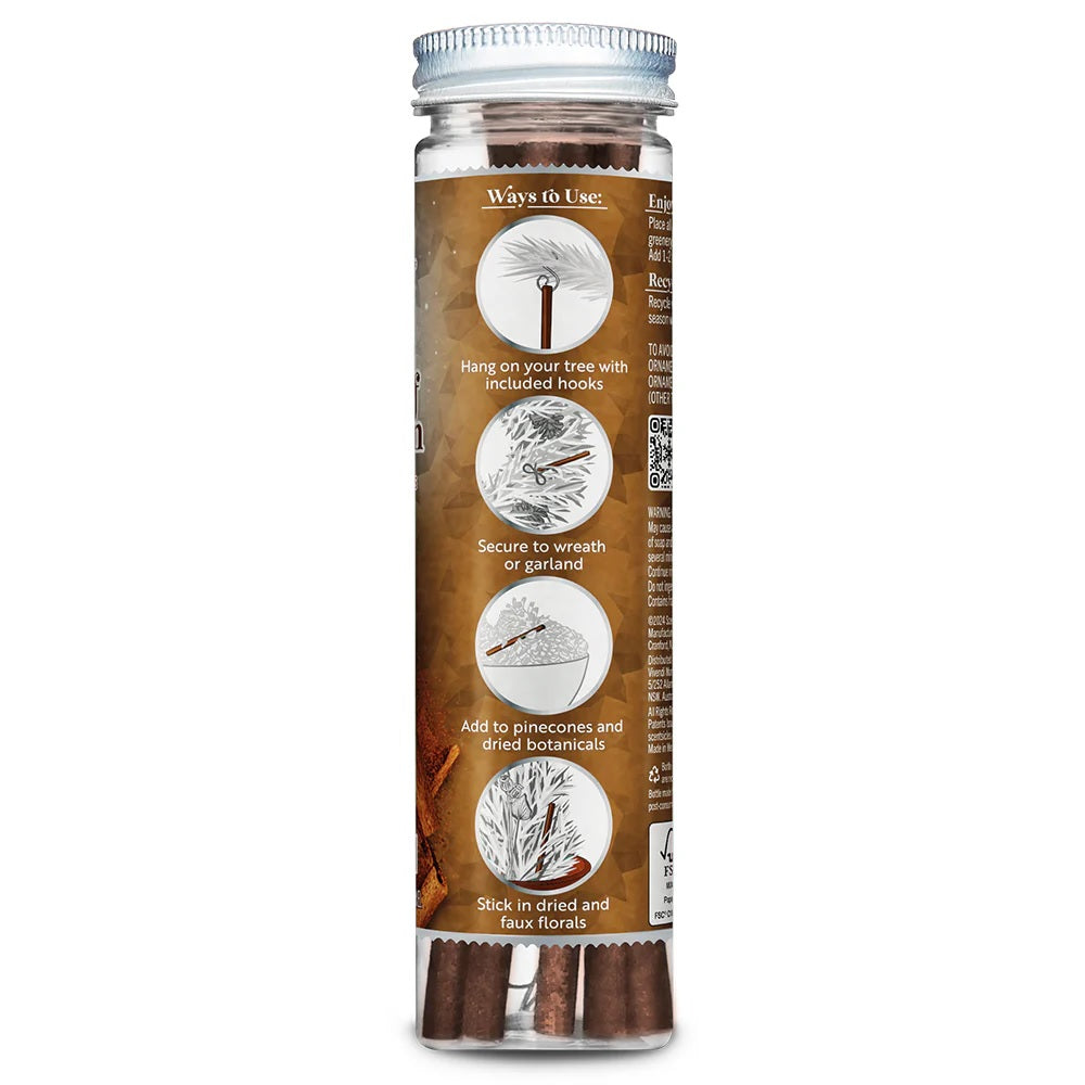 Fragrance-Infused Paper Sticks. Set of 6 scented ornaments that smell like Two Dashes of Cinnamon.