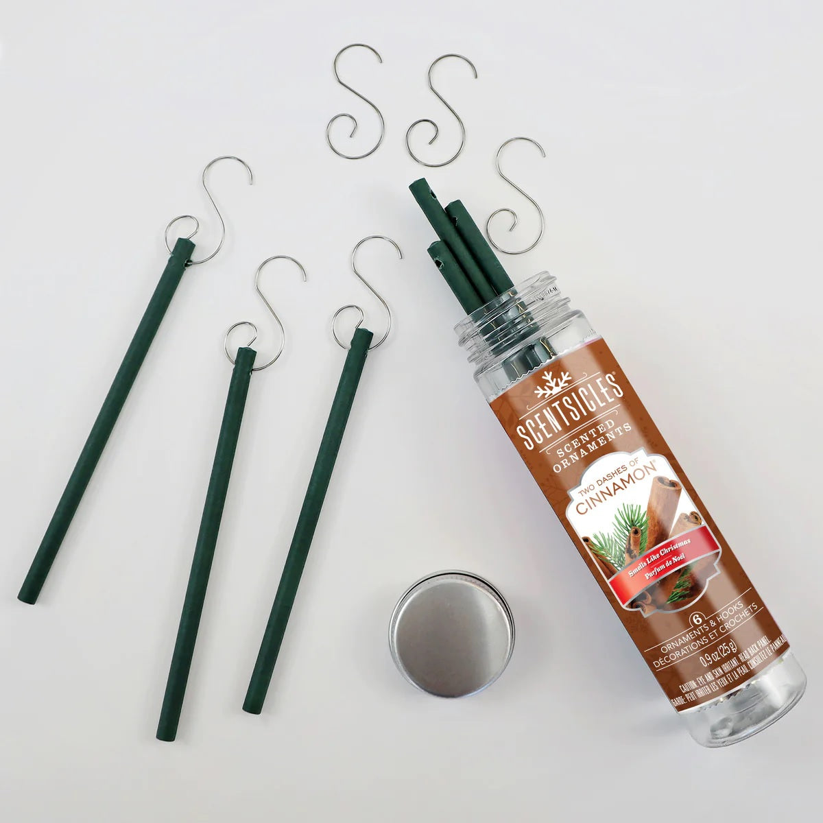Fragrance-Infused Paper Sticks. Set of 6 scented ornaments that smell like Two Dashes of Cinnamon.