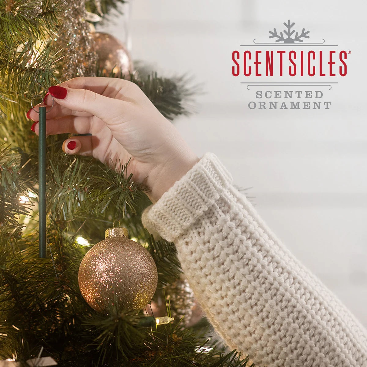 Fragrance-Infused Paper Sticks. Set of 6 scented ornaments that smell like O Christmas Tree.