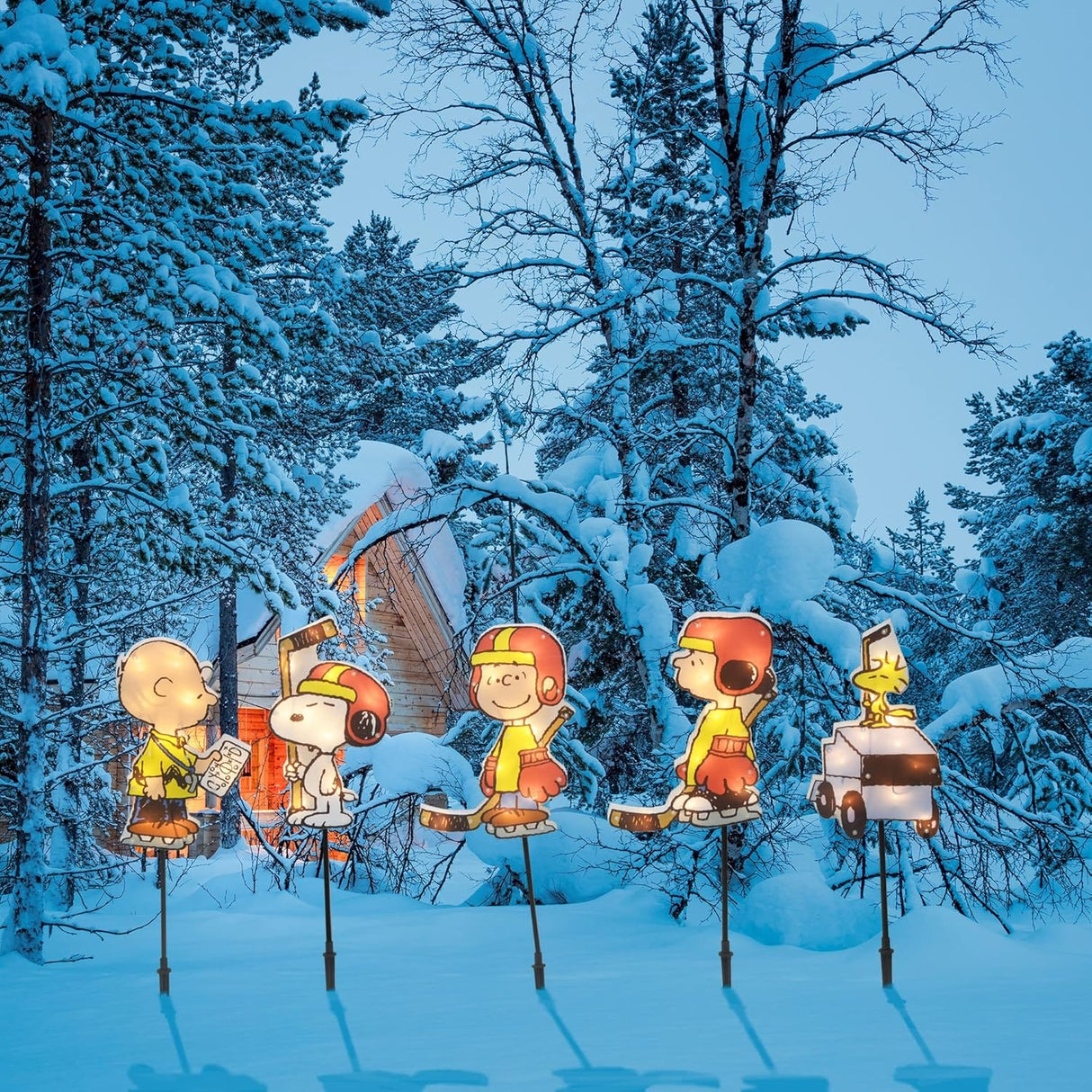 26" Peanuts Hockey Players Pathway Markers (Set of 5)