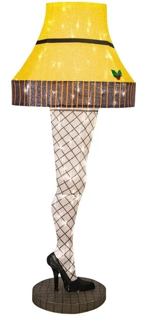 60″ A Christmas Story Leg Lamp 3D Tinsel Sculpture from Gemmy