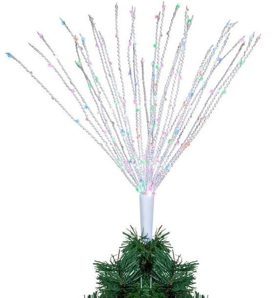 22" LED Starburst White Blue Christmas Tree Topper