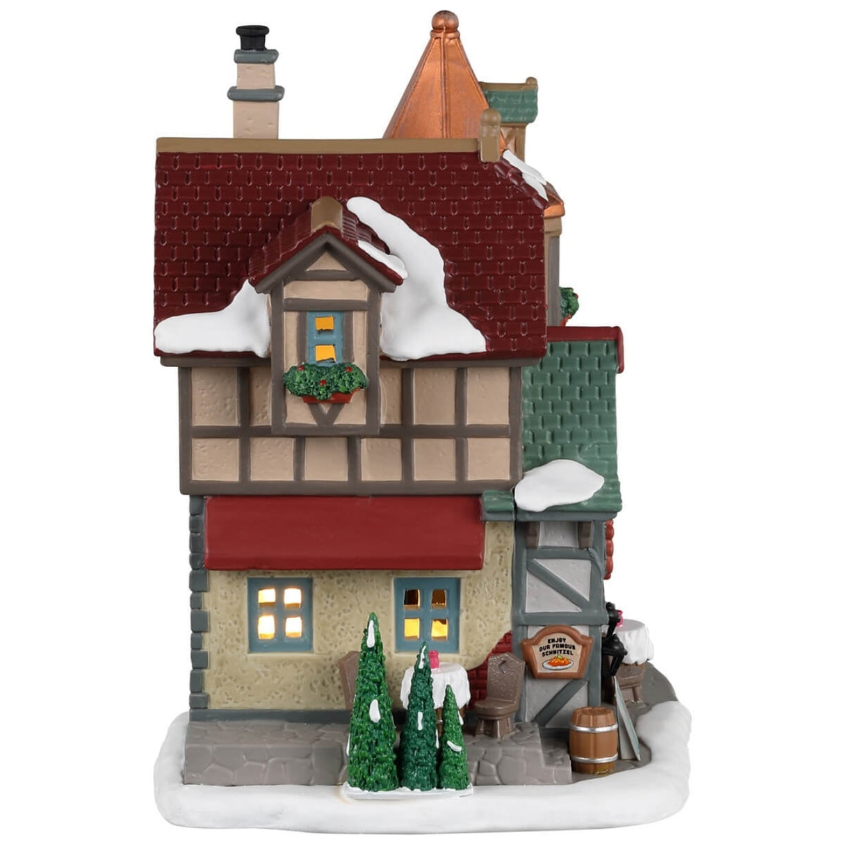 Porcelain lighted building for a Lemax display. Designed to look like