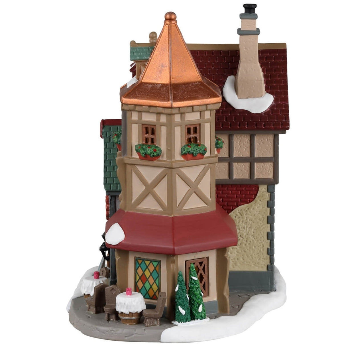 Porcelain lighted building for a Lemax display. Designed to look like