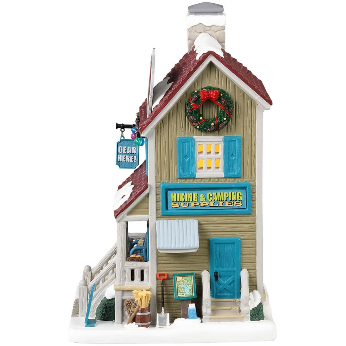 Lemax Vail Village Lighted Building: Walker's Smokey Mountain Trail Outfitters #35050