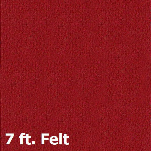 This image shows the 7 ft. Red colored felt option.