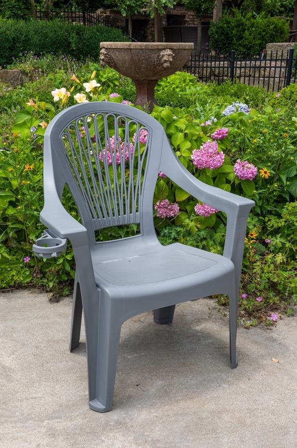 Big Easy® Gray High Back Resin Chair