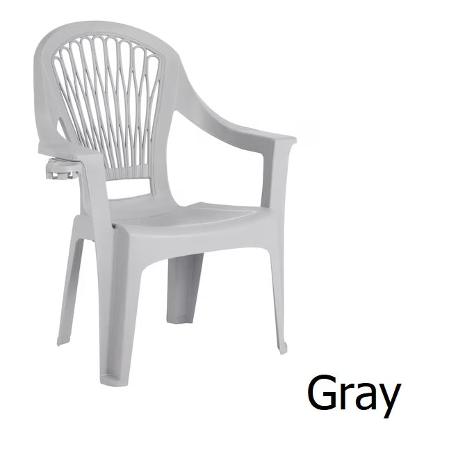 Big Easy® Gray High Back Resin Chair