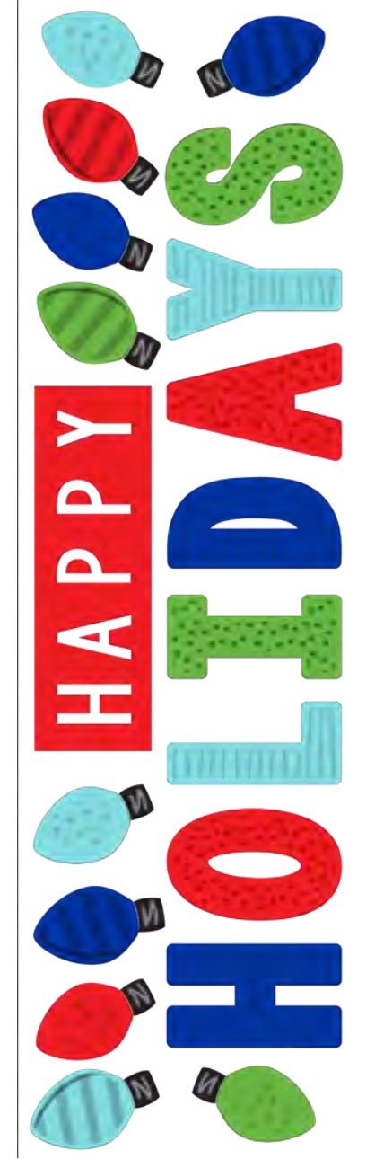 24 Pc. Glitter Gel Christmas Clings