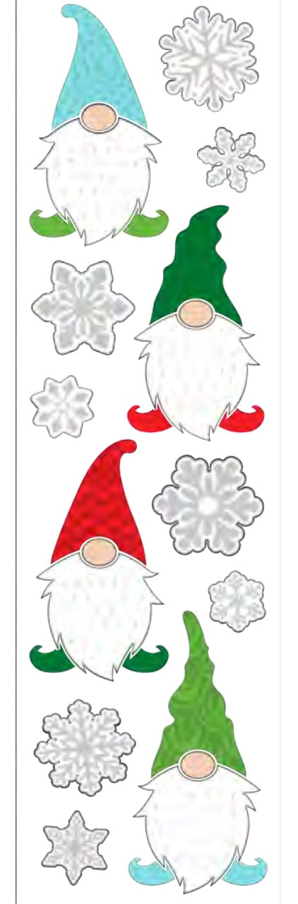 24 Pc. Glitter Gel Christmas Clings