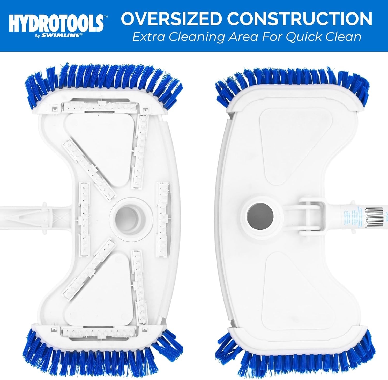 This vacuum has an oversized construction and has an extra cleaning area for quick clean.