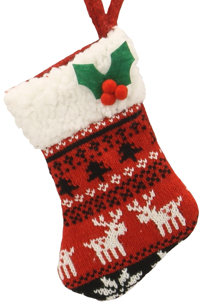 Knit Mini Stocking Ornament
