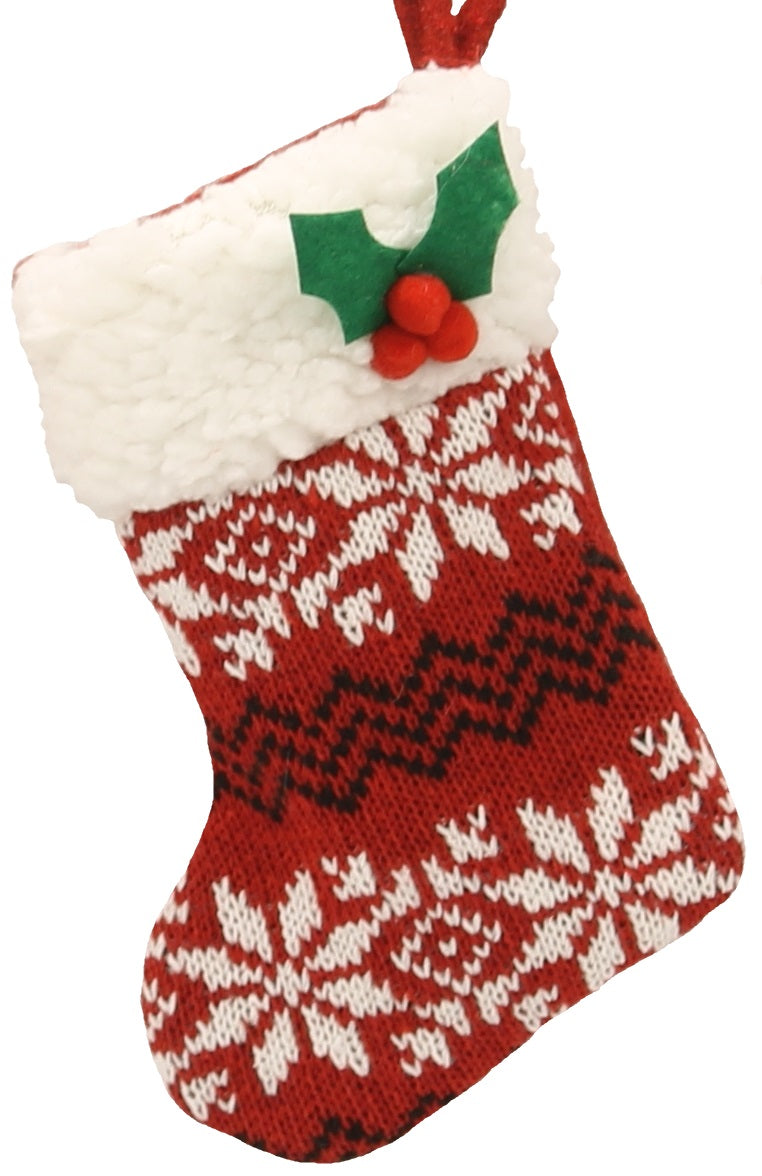 Knit Mini Stocking Ornament