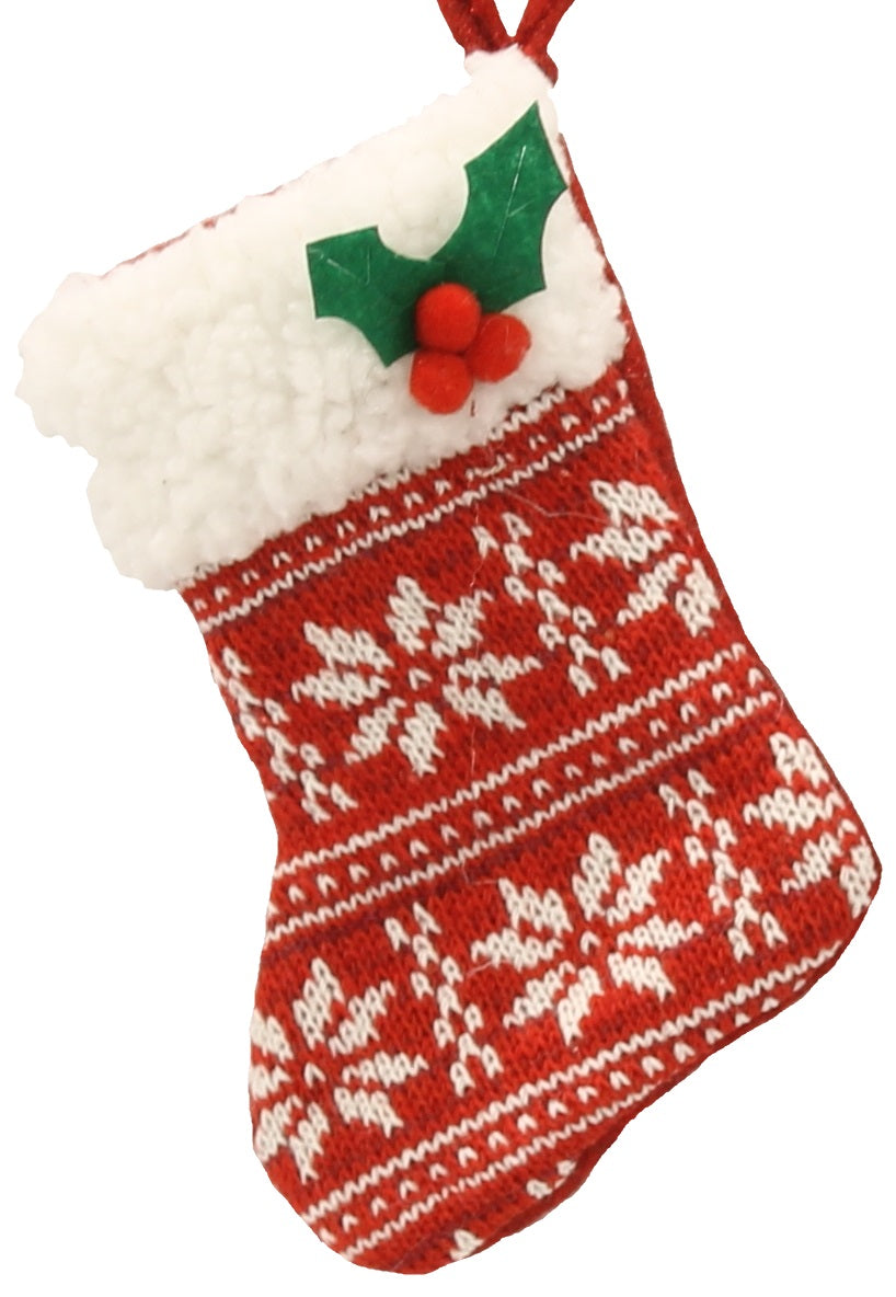 Knit Mini Stocking Ornament