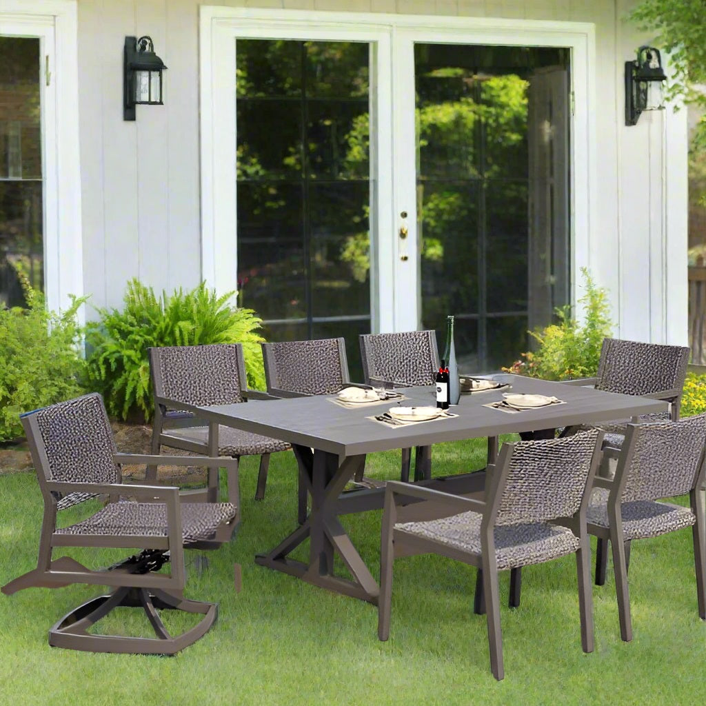 Hyacinth Weave Patio Dining Set