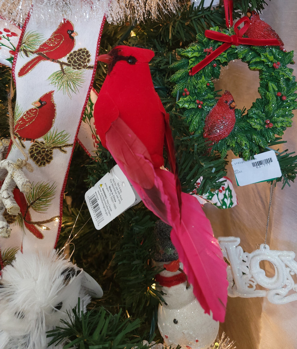 7" Clip-On Cardinal Ornament