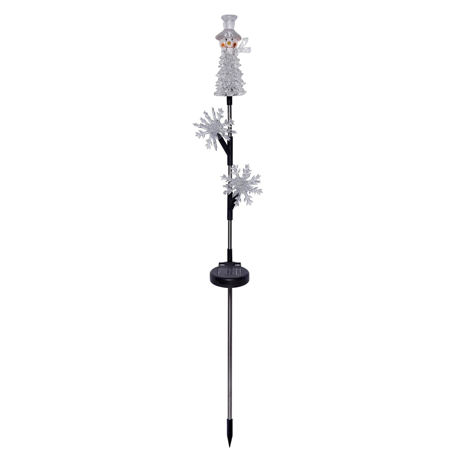 Snowman & Snowflake Solar Garden Stake