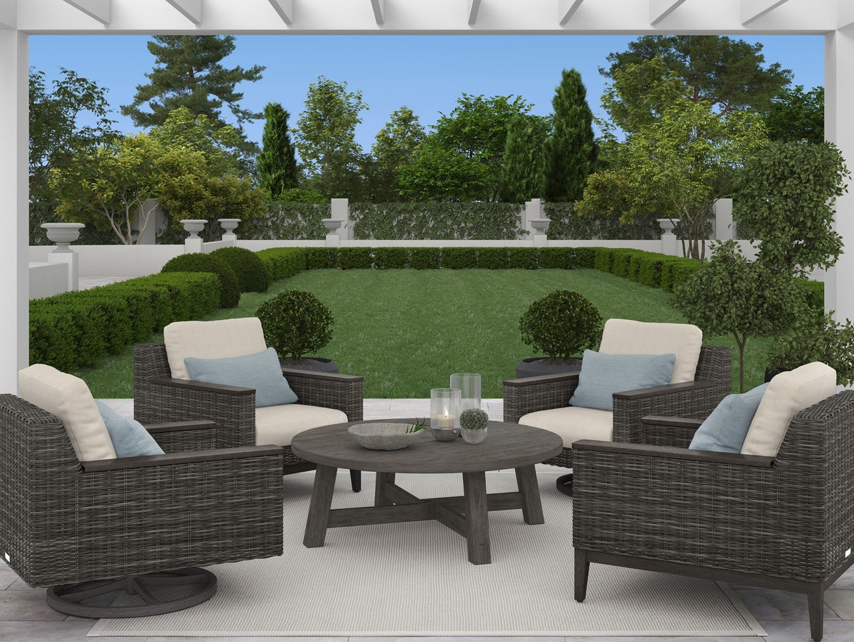 Remy Wicker Cushioned Seating and Chat Set